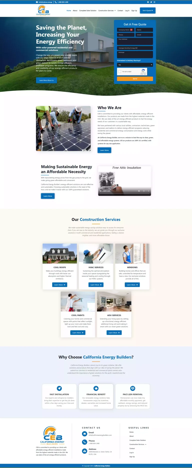 CEB Website Creation - project preview