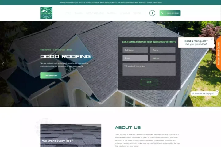 DODD Roofs Website Creation