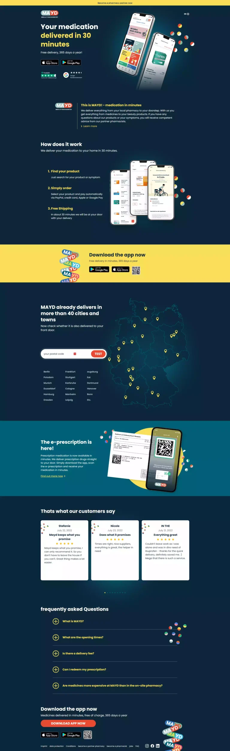 MayAd Website Creation - project preview