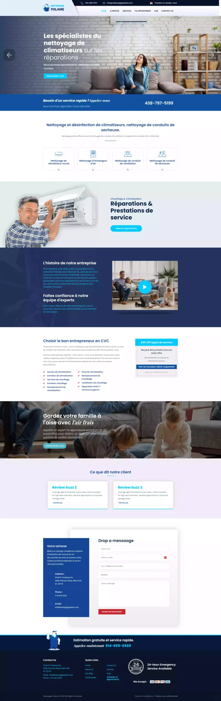 Nettoyage Polaire Website Creation - project preview