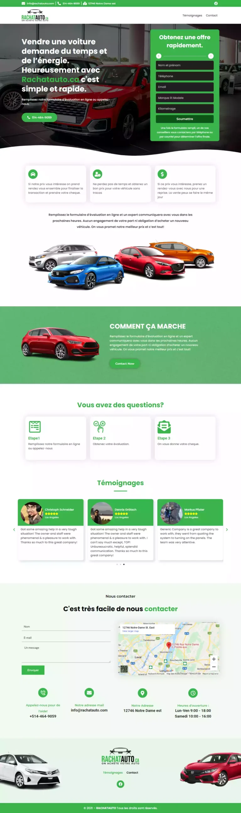 Rachat Auto Website Creation - project preview