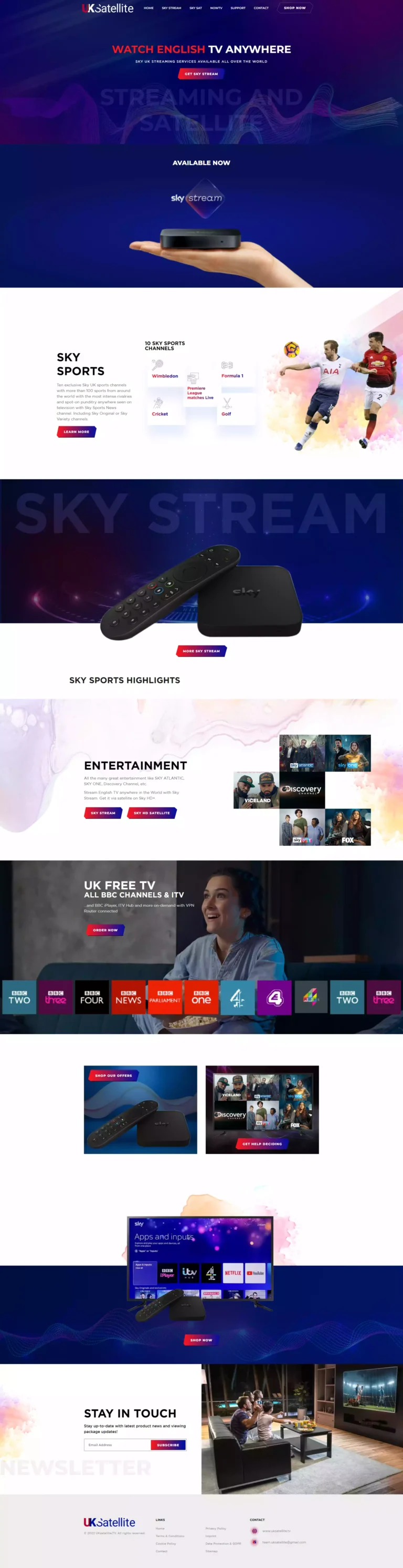UK Satellite Webstore Creation - project preview