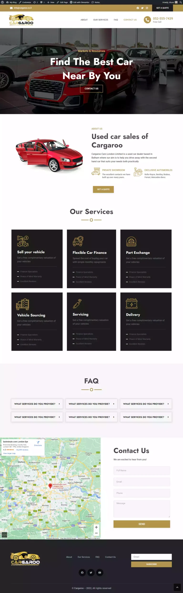 Cargaroo Website Creation - project preview