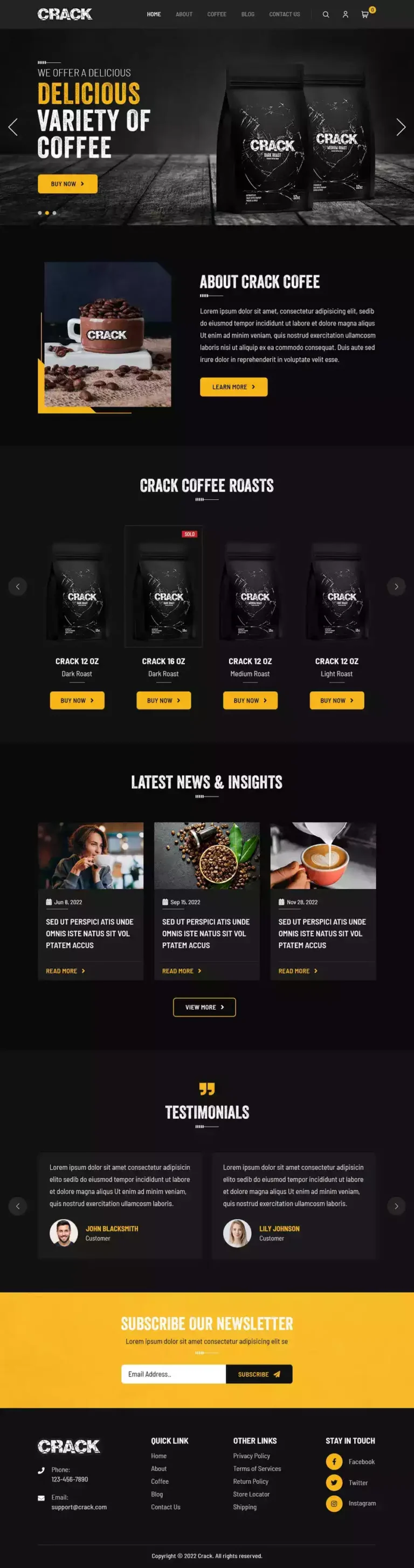 Crack Website UI/UX Design - project preview