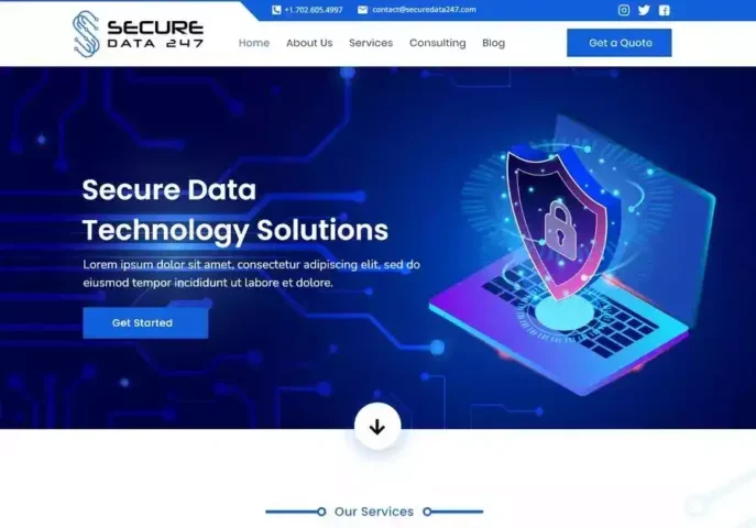 Secure Data 24/7- UI/UX Design & Website Creation